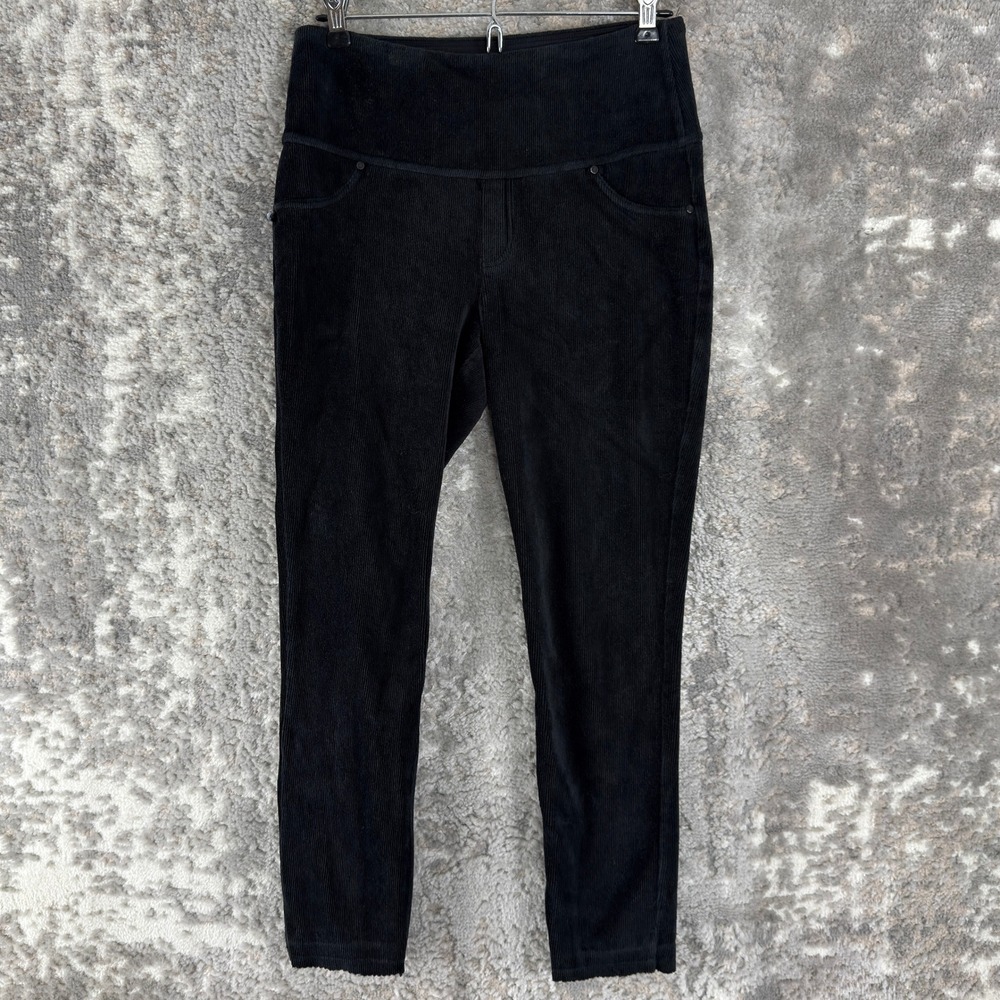 Suave Size Small Tummy Control Knit Corduroy Leggings Black Womens‎